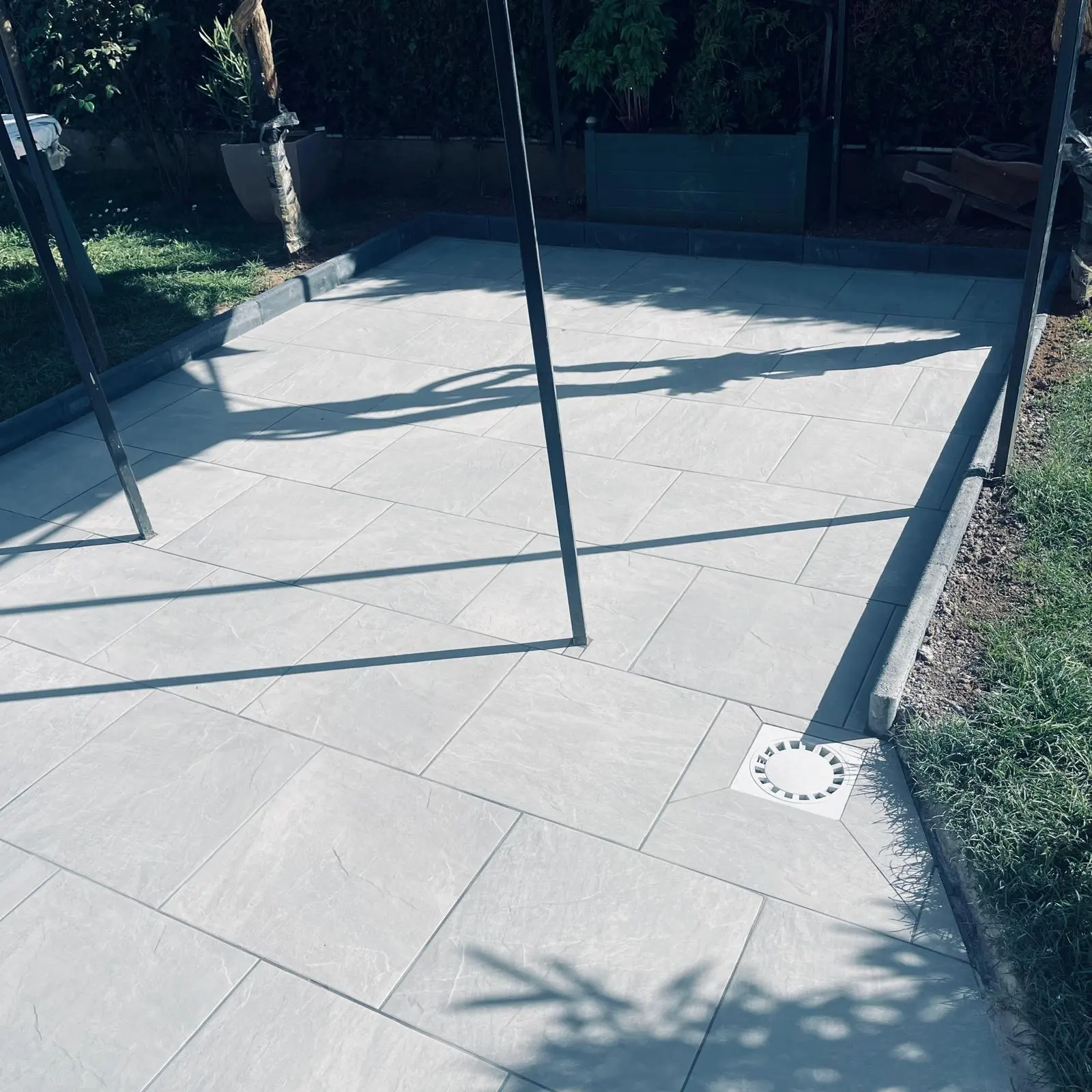 Installation de patio en béton