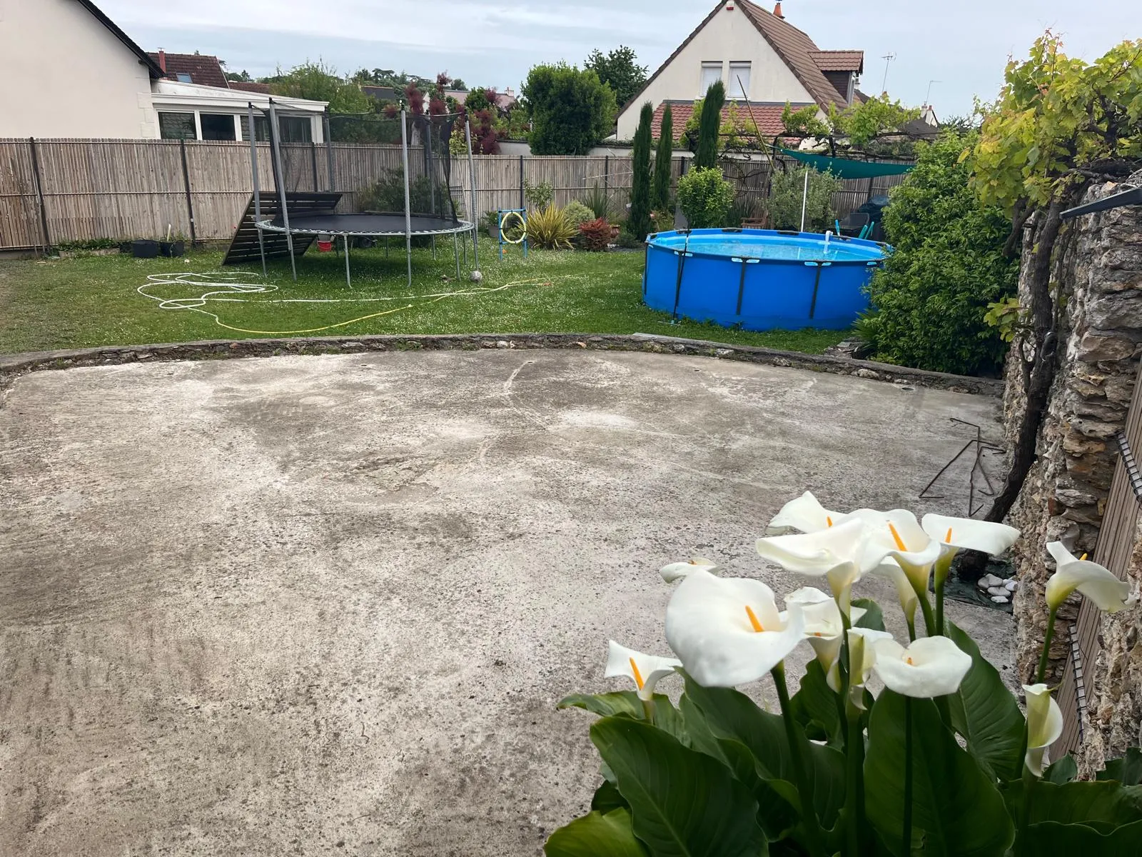 Pergola bois sur terrasse